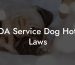 ADA Service Dog Hotel Laws