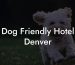 Dog Friendly Hotel Denver