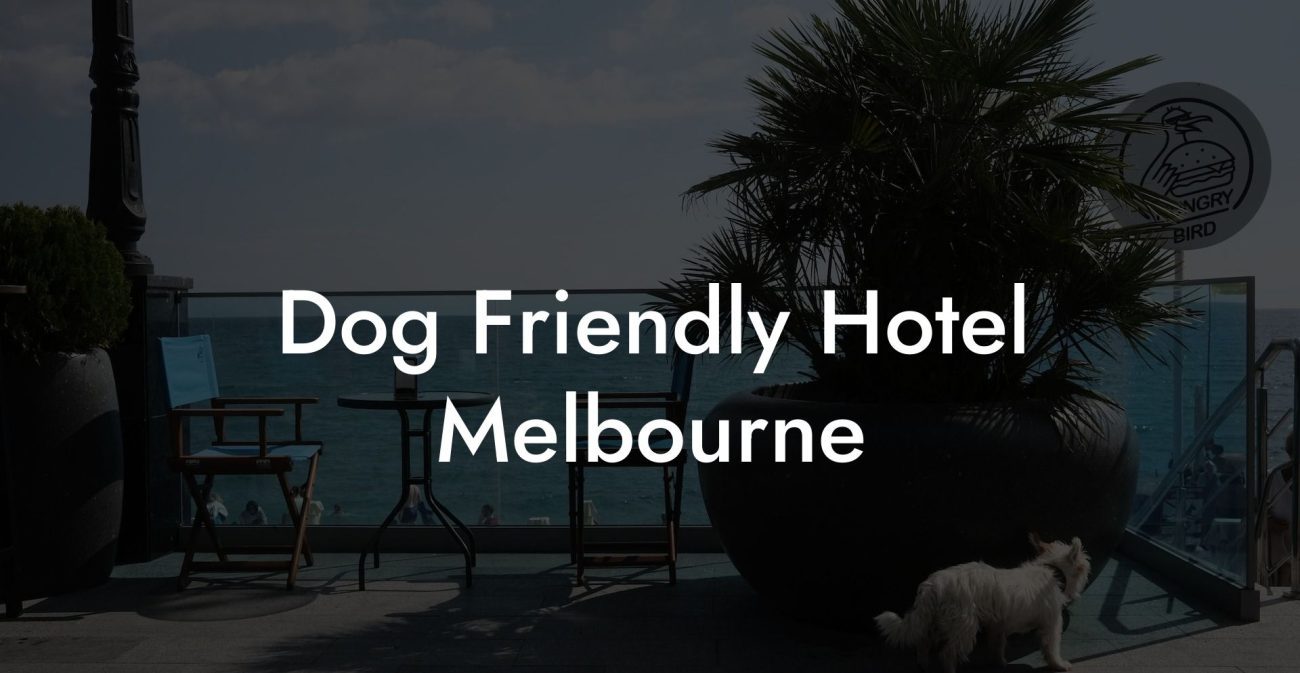 Dog Friendly Hotel Melbourne