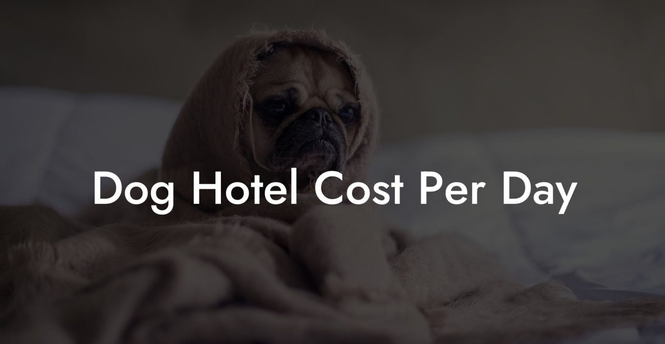 Dog Hotel Cost Per Day