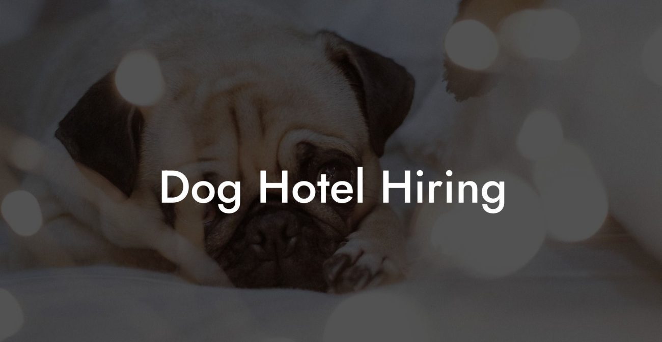 Dog Hotel Hiring