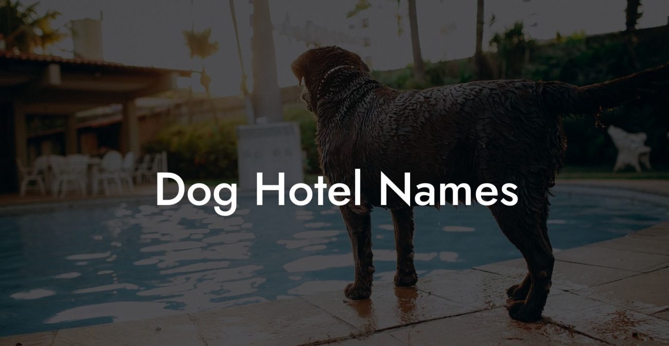 Dog Hotel Names