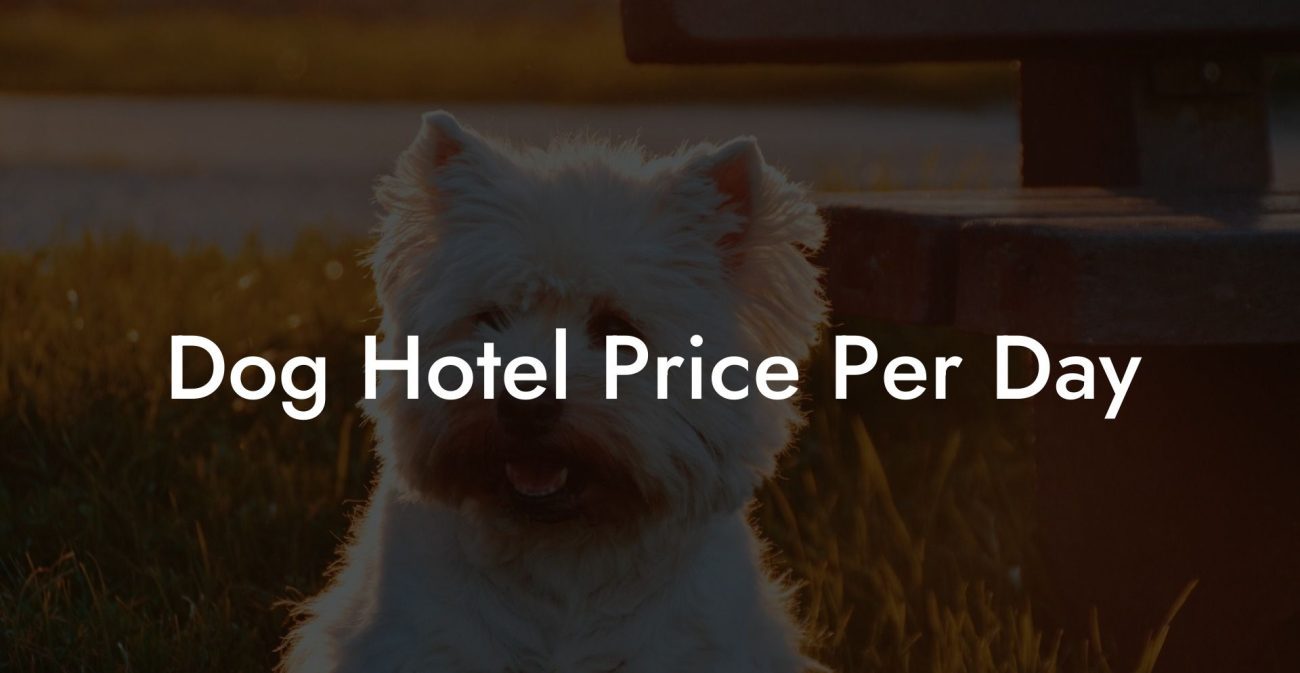 Dog Hotel Price Per Day