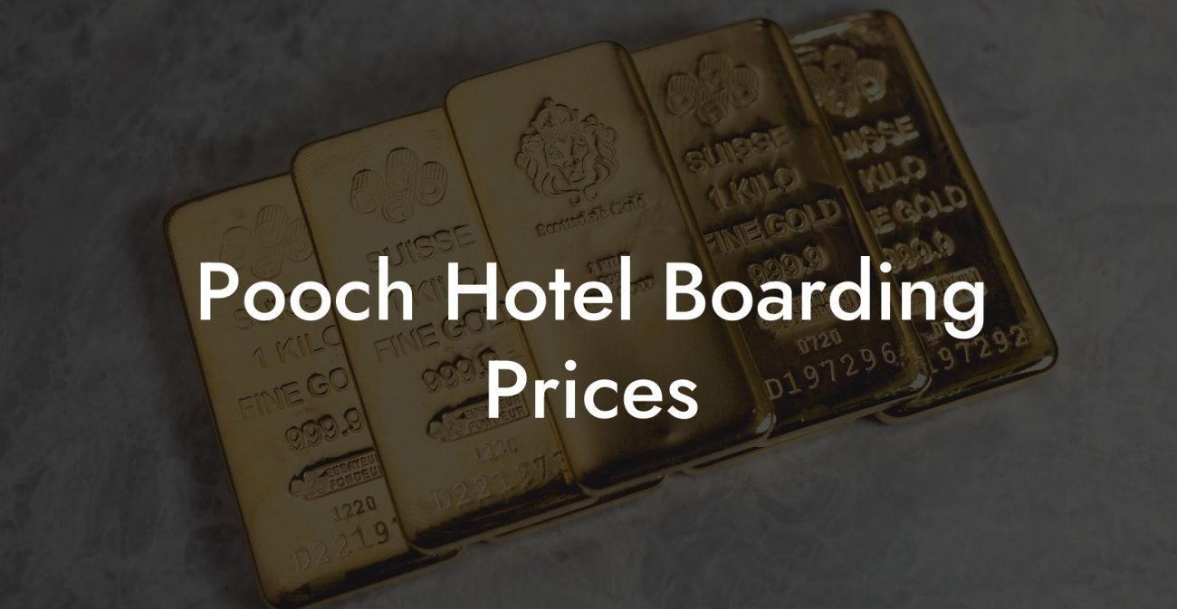 Pooch Hotel Boarding Prices