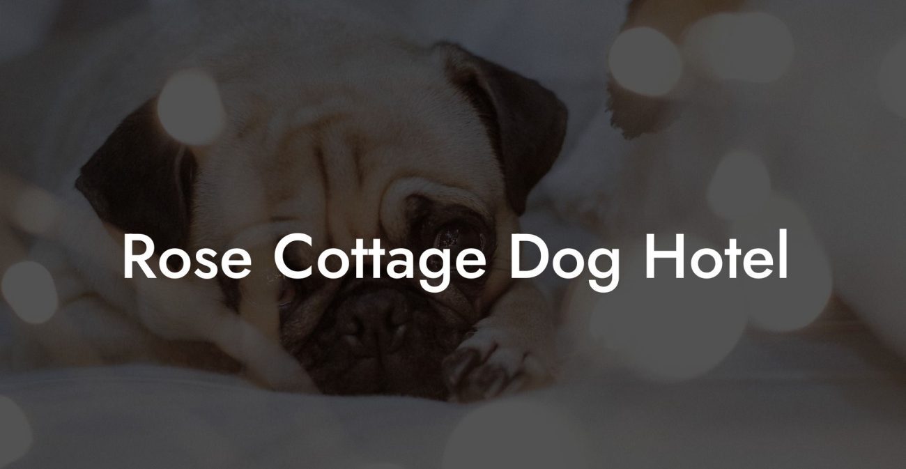 Rose Cottage Dog Hotel