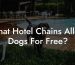 What Hotel Chains Allow Dogs For Free?